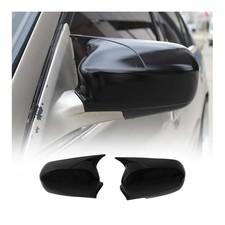 Spiegelkappen Spiegelabdeckung für Honda Civic 2002-2004 ABS Schwarz Glanz 2tlg