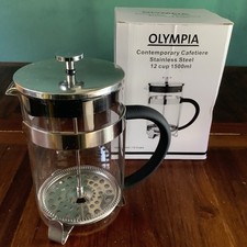 Cafetera Cafetera 1500ml 12 Tazas Acero Inoxidable Por Olympia