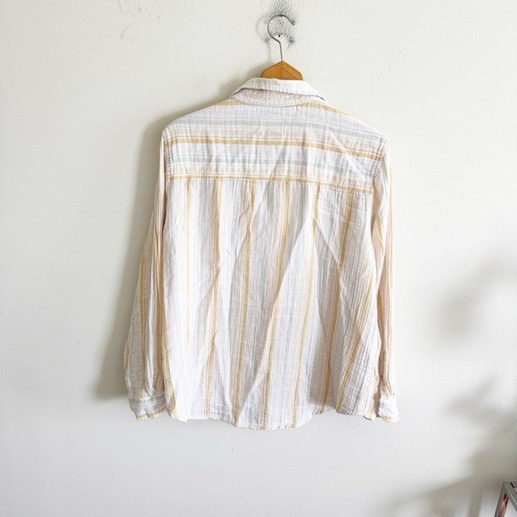 Universal Thread cream yellow Gauze Button Down S… - image 4
