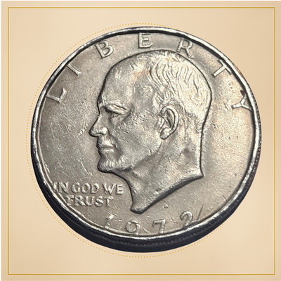1972 Eisenhower One Dollar Coin - D Minted - Classic Early 70s  - RARE ERRORS