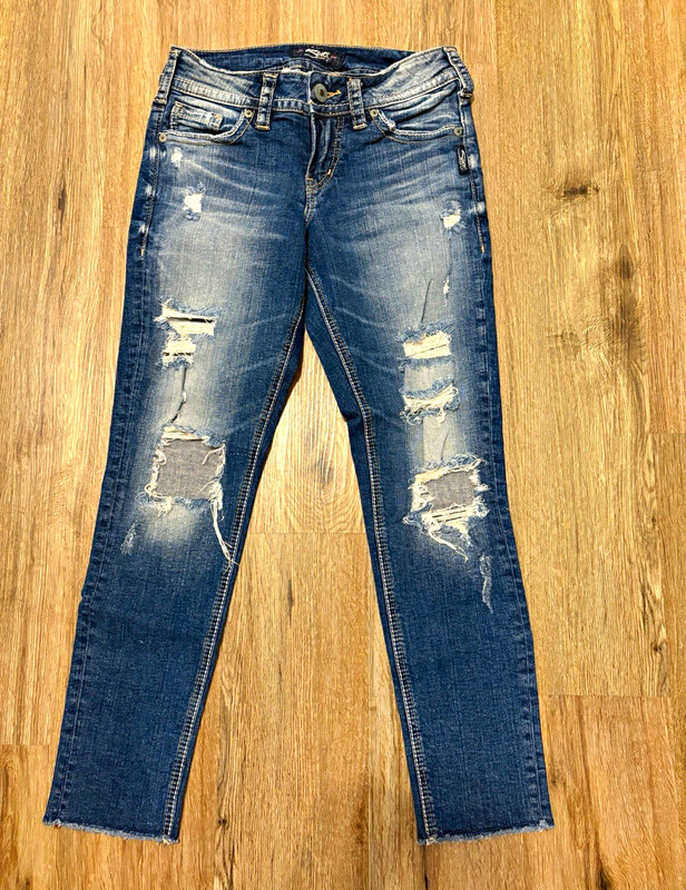 Silver Jeans Co. Women’s Suki Skinny Jeans Size 26 Medium Wash Mid Rise