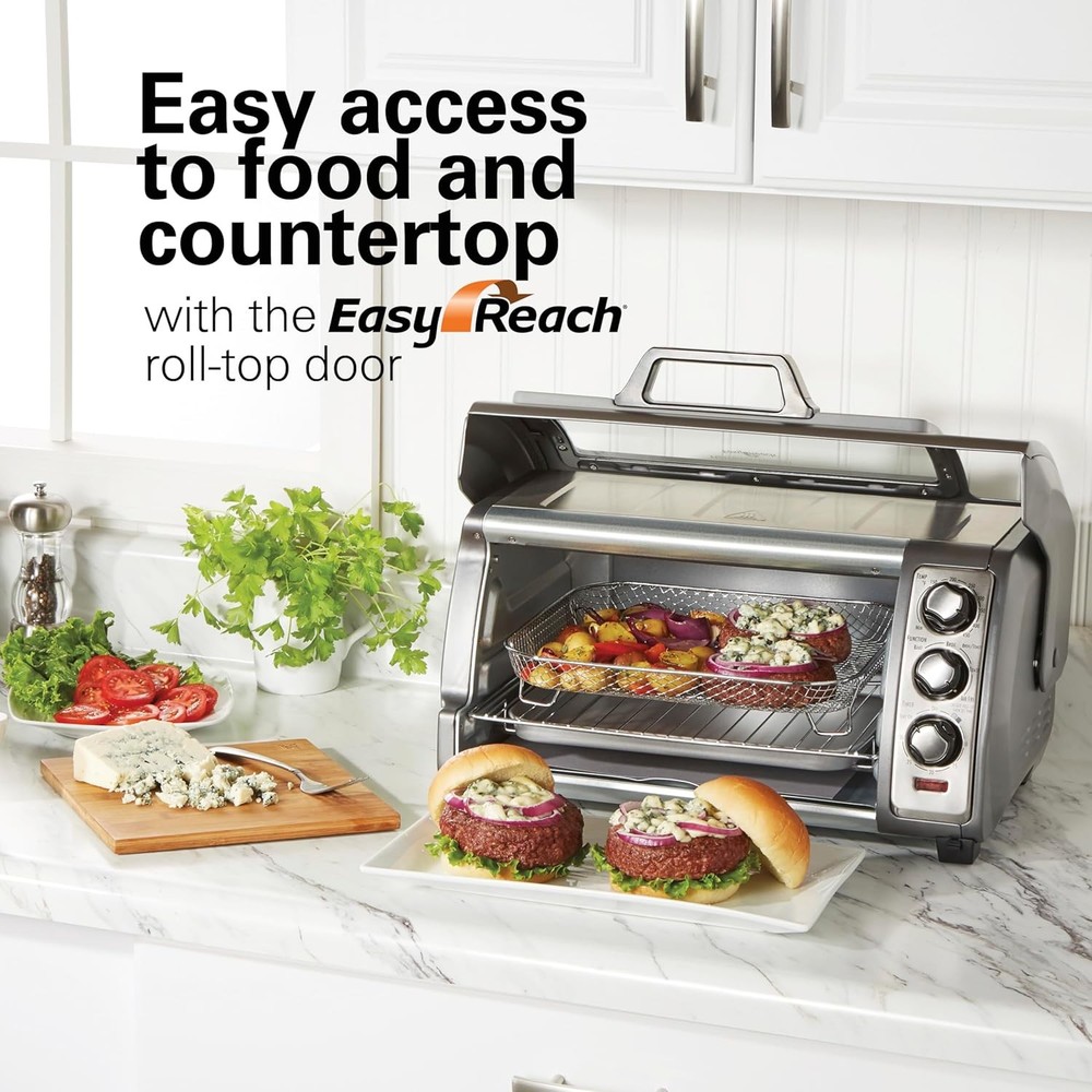 Large Capacity Air Fryer Toaster Oven Combo Fits 6 Slices or 12-Inch Pizza
