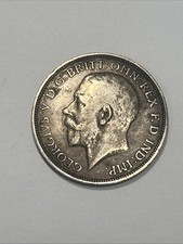 1913 Great Britain Florin, 2 Shillings UK GB Silver Coin, KM#817