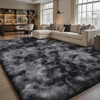 Hochflor Teppich Grau 160X230Cm Wohnzimmerteppich Groß Weich Und GemüTlich