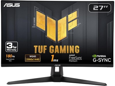 ASUS TUF Gaming 27'' 1440P HDR Monitor (VG27AQ3A) - QHD (2560 x 1440), 180Hz,