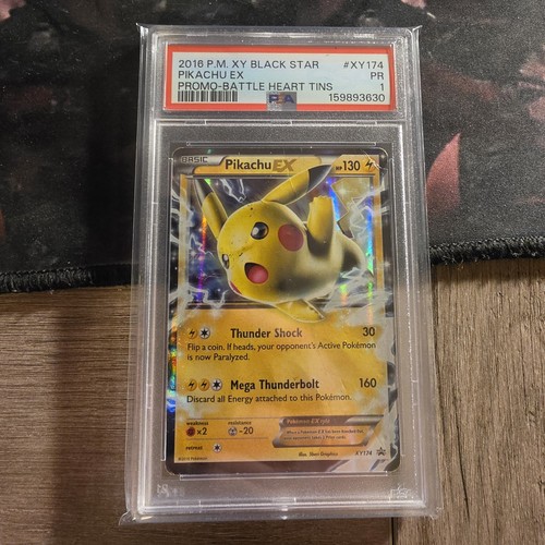 2016 Pokemon TCG Pikachu EX XY174 XY Black Star Promo Holo PSA 1 Poor