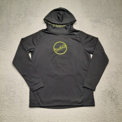 Swag Golf UNRL Crossover Hoodie II Mens Medium Black Pullover Performance Fleece