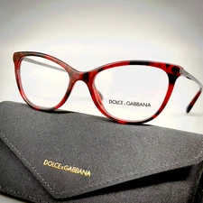 Dolce & Gabbana DG 3258 / 2889 Woman Eyeglasses Havana Red 54-17-140mm Original
