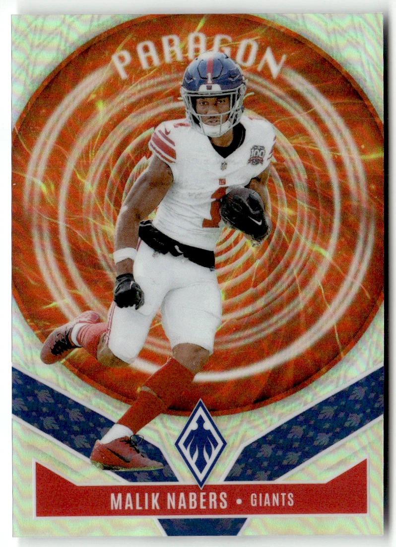 Panini Phoenix NFL 2025 Nº 5 Malik Nabers Pragaon Silver Prizm