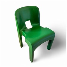 Sedia Impilabile Vintage Kartell Mod Universale 4867 Joe Colombo 1967 Verde