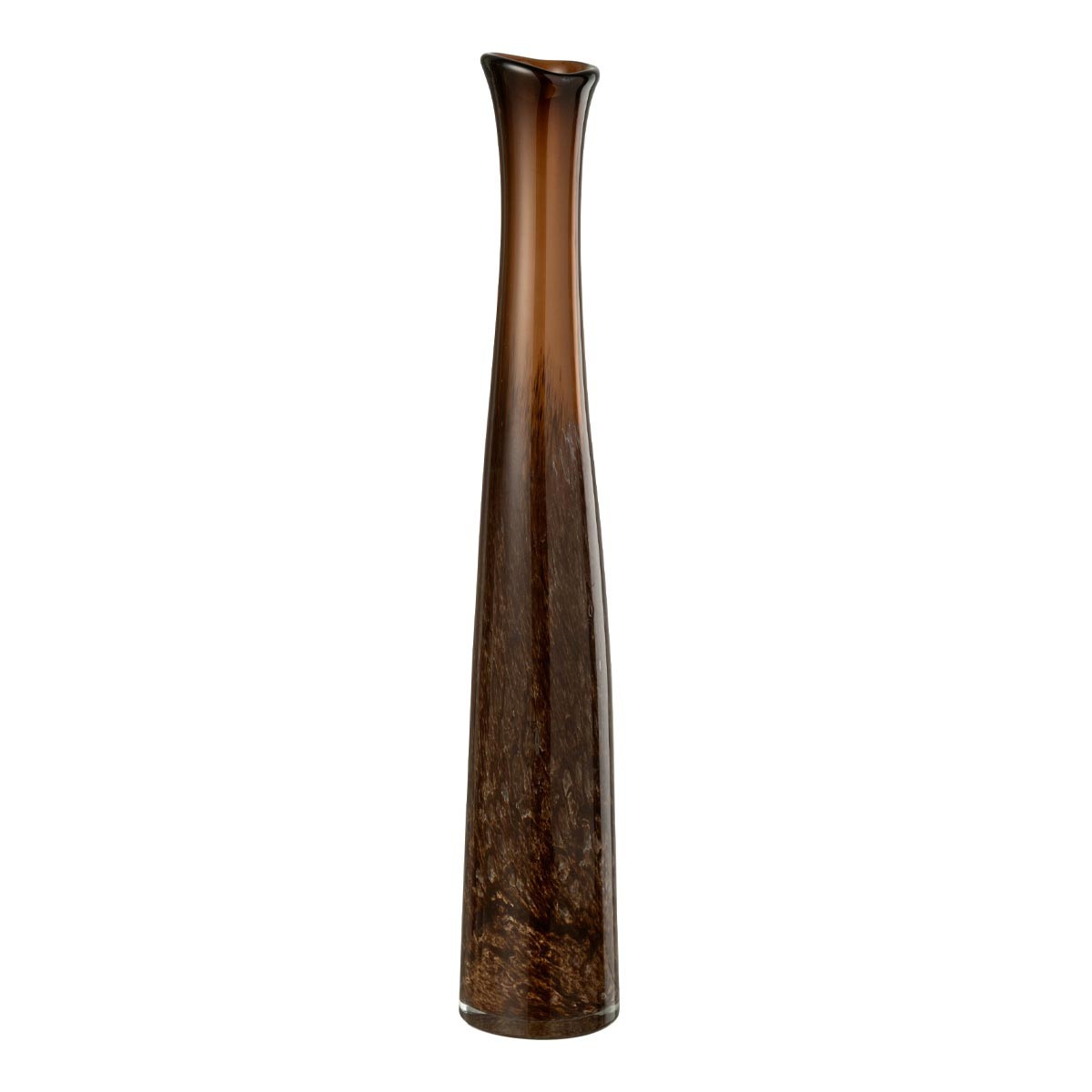 Vase cylindrique Lester 54cm en verre marron pour stabiliser de grandes branches
