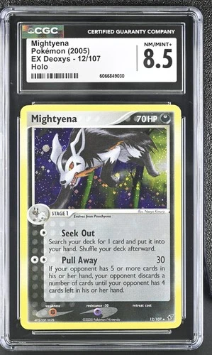 CGC 8.5 Mightyena 2005 EX Deoxys 12/107 Holo Pokemon Card