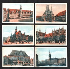 German Town Halls Card Set 1930 Echte Ser 30 Bremen Hamburg Liepzig Lubeck