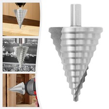 12 Step HSS Steel Big Hole Spiral Step Hole Drill Bit Cone Groove Bit 6-60mm