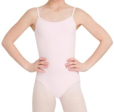 NWT Capezio The Dancemaker Youth Camisole Leotard Adjustable Straps Pink Medium