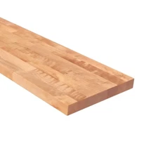 Solid Wood Butcher Block Shelf 24 In. W X 12 In. D X 1.5 In. H in Unfinished Bir