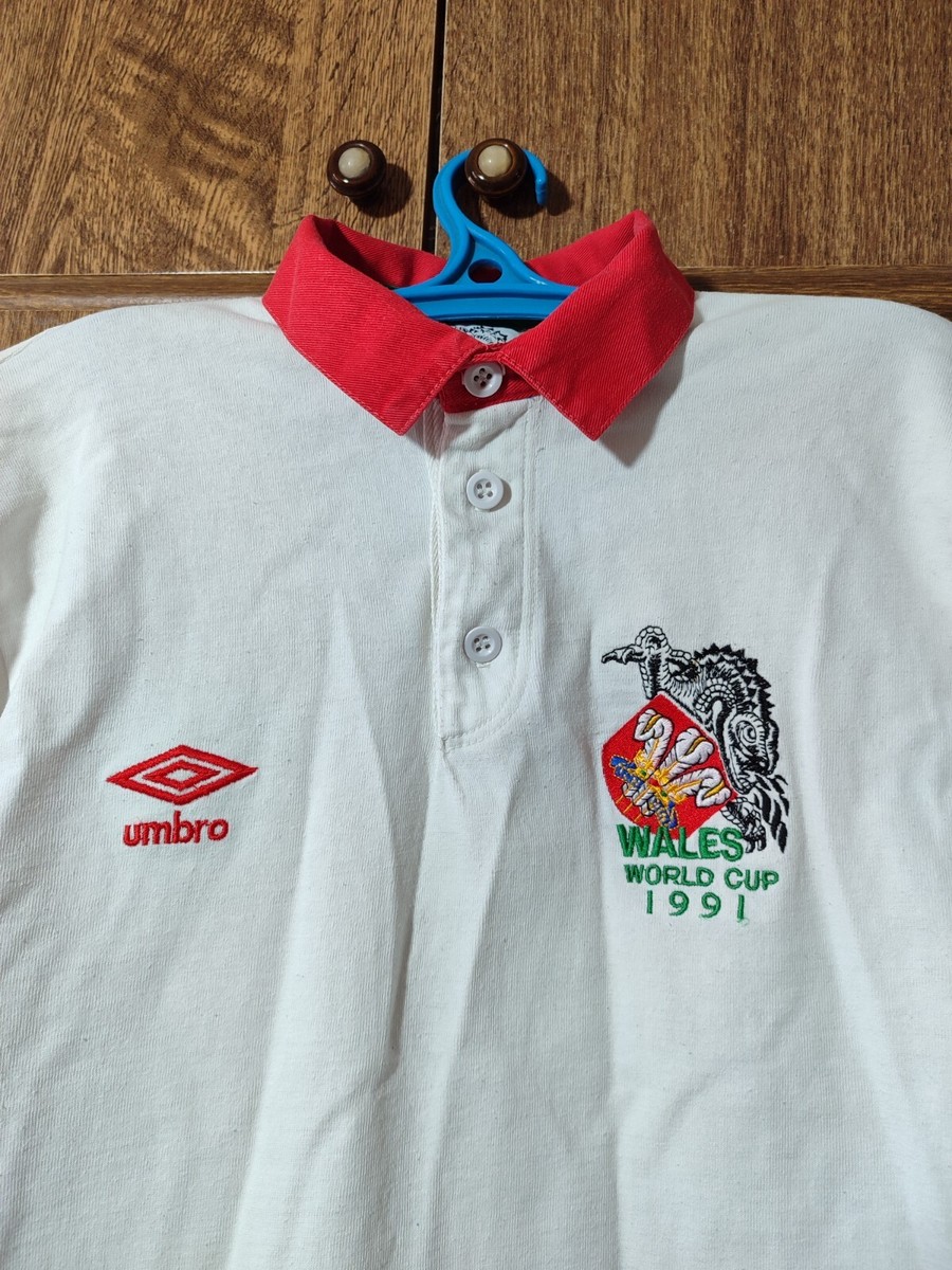 Maillot De Rugby Vintage Galles Cymru 1987-1991 - Umbro - Taille L - Manches Longues