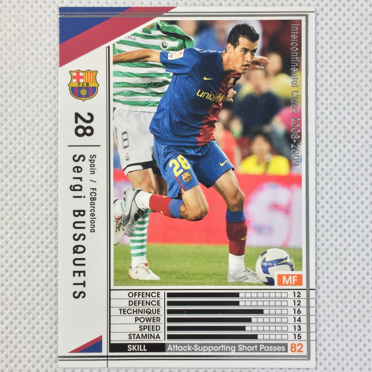 Panini WCCF 2008-09 Rookie Card Sergio Busquets FC Barcelona