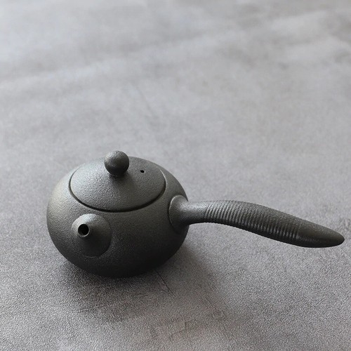 150ml Black Ceramic Kyusu Teapot Kettle Tea Pot Chinese Kung Fu Tea Pottery Sets - Picture 3 of 12