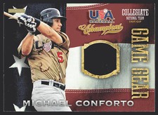 2013 Panini USA Baseball Champions #28 Michael Conforto Game Gear Jerseys MEM