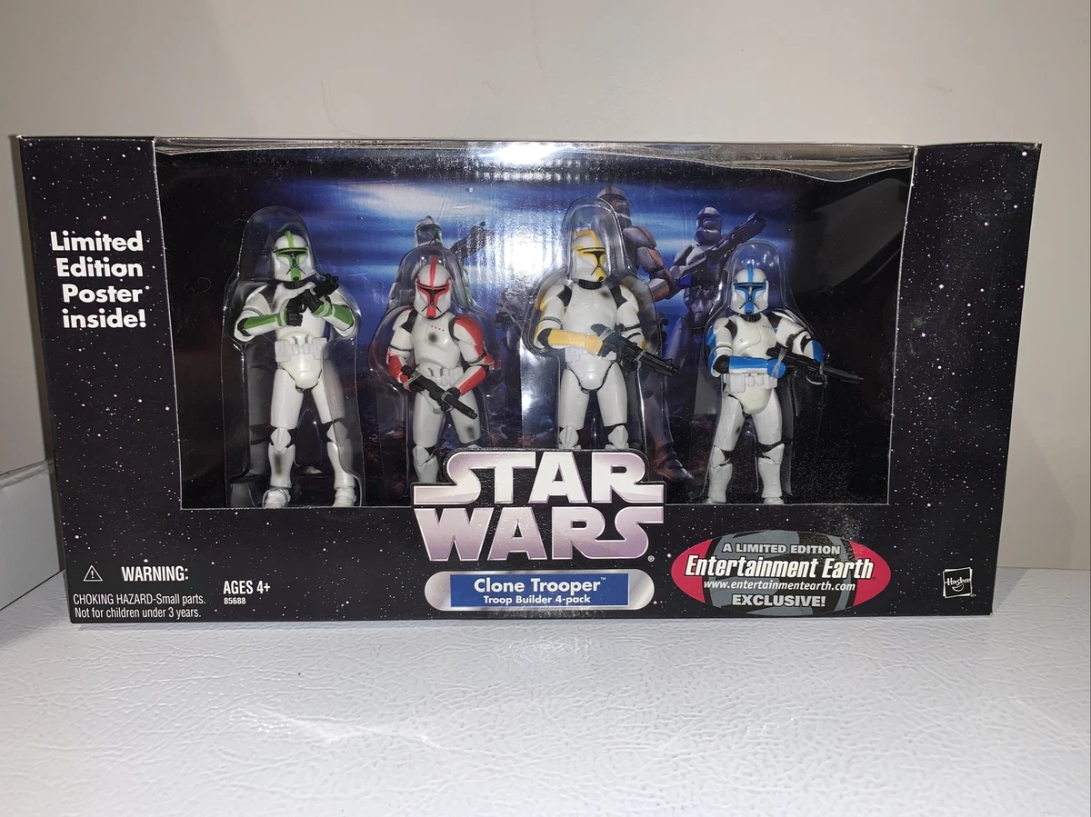 Hasbro Star Wars Clone Trooper 4 Pack Entertainment Earth Exc. NIP