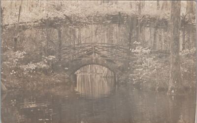 Antique 1934 Bridge serene reflections Cypress Gardens Charleston OOAK Photo