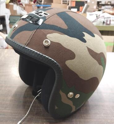 HJC　ヘルメット　カモ柄 HJC XS Camo Cover Helmet Snell 95 Dot Open Face Fiberglass