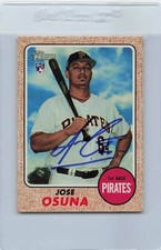 2017 Heritage #691 Jose Osuna Pittsburgh Pirates Signed Auto *F9648