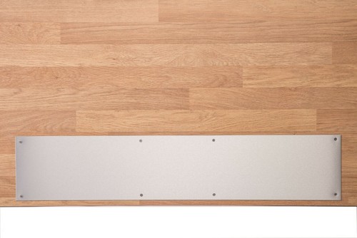Brushed Stainless Steel Door Kick Protection Plate 430 Grade - Fixings Included - Picture 24 of 32