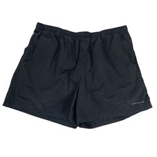 Columbia PFG Fishing Shorts Swim Trunks Men Black White Mesh Lined 6 Size XXL