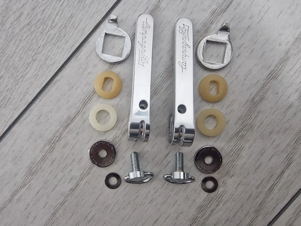 Juego de palancas de cambio Campagnolo de colección piezas de bicicleta de carretera con soldadura RARO NUEVO EN CAJA Foto 2 de 4