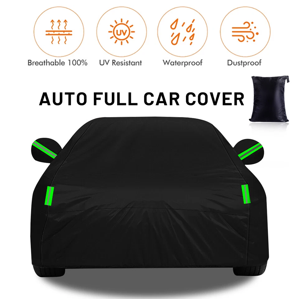 Full Car Cover Waterproof All Weather Protection Anti-UV Rain Snow Anti Scratch Foto 2 de 4