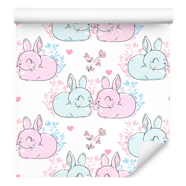 10M Vlies Tapeten Rollen Kinderzimmer Tiere Kaninchen Blumen Flora Herzen Xxl 26-image