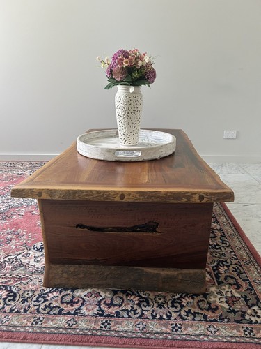 Hand Crafted Australian Redgum Coffee Table - Picture 3 of 6