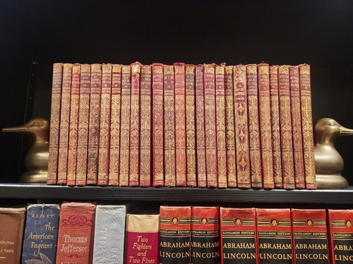 Rudyard Kipling Red Leather Cover Literature Collection (1918-1930), 25 Volumes - Picture 4 of 10