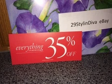 Discount signs for retail store 35% off  Rectangular shape USED