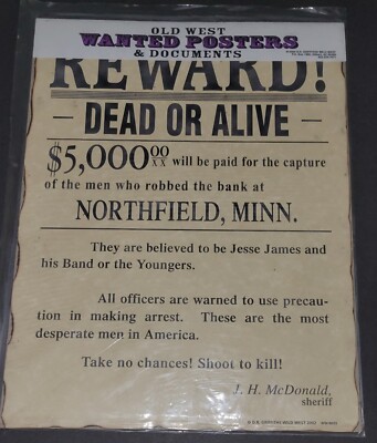 Vintage Old West Poster 8 X 10" NIP, 1C | eBay