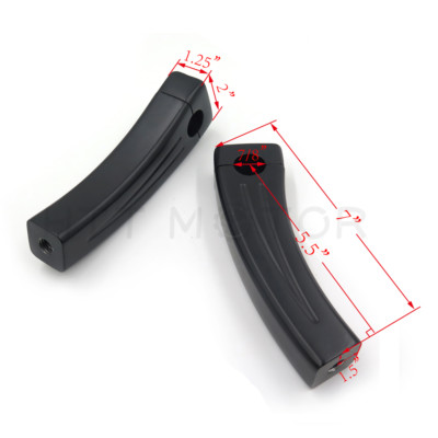 HTTMT New 5.5'' Black Motorcycle Cruiser Handlebar Pullback Risers (7/8'' Bar)