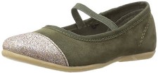 Carter's Mary Jane Shoe Ballet Flat Miranda Olive Glitter Toe Cap Toddler 5M NEW