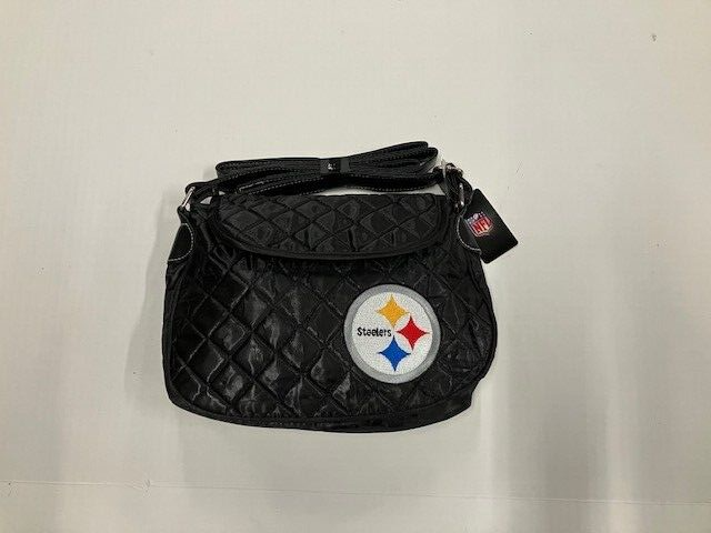 NFL PITTSBURGH STEELERS Shoulder Bag Purse Satin Quilted Pro Fanity NWT