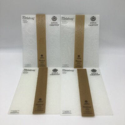 Cricut Cuttlebug Anna Griffin Embossing Folders & Borders 7 In x 5 In Set Of 4