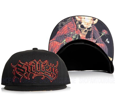 Sullen Art Collective New Premium Skull Tattoo Snapback Flat Hat