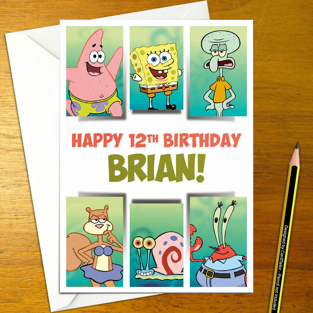 Spongebob Birthday Cards Printable