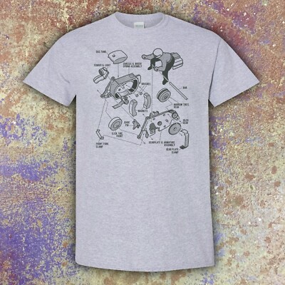 Cool - Slot Car - Exploded View - Thunderbike - T-Shirt - Free Shipping