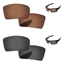 Lenslog Black Brown Polarized Replacement Lenses For-Oakley Eyepatch 1 2