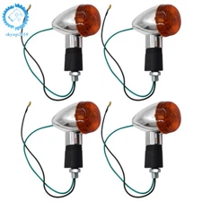 4× Front Rear Turn Signal Blinker Indicator Light For Honda Shadow 750 Suzuki
