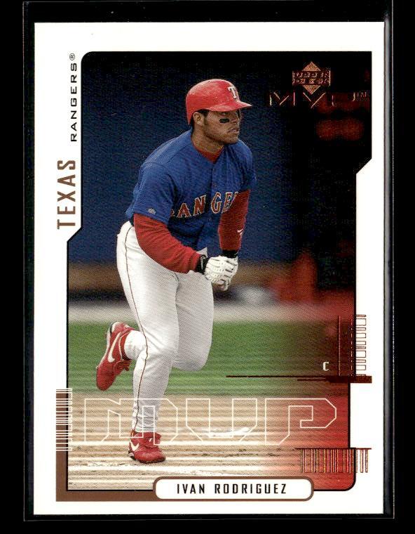 2000 Upper Deck MVP #167 Ivan Rodriguez Silver Script Texas Rangers