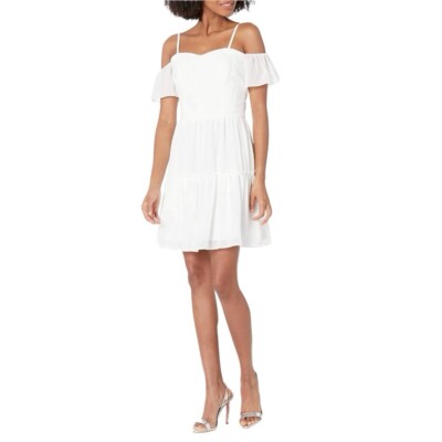 Dress The Population Justitia Dress - Off White - White - M
