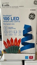 GE StayBright 100-Count 24.75-ft Constant Red Mini LED Plug-In Christmas