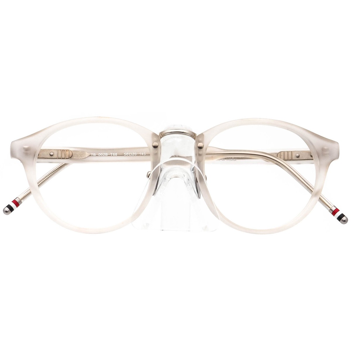 【送料&関税込】Thom Browne Clear Round Glasses - Unisex Thom Browne Eyeglasses TB 002B-T68 Matte Clear Round Frame